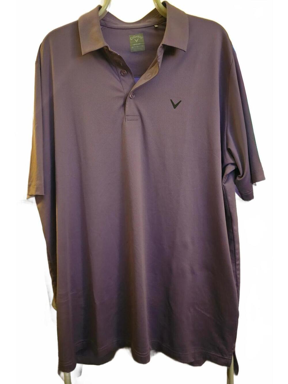 Callaway Size XL Purple Short Sleeve Opti Dri Golf Polo Shirt EUC